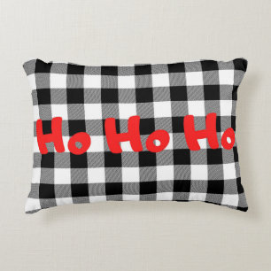 Coussins Décoratifs Noël Ho Ho Ho Buffalo Plaid Check