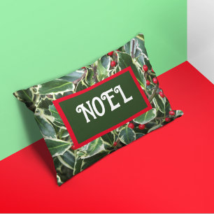 Coussins Décoratifs Noel Holly Feuilles et Red Berries