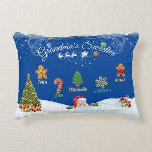 Coussins Décoratifs Noël personnalisé 5 Noms les bontés de grand-mère
