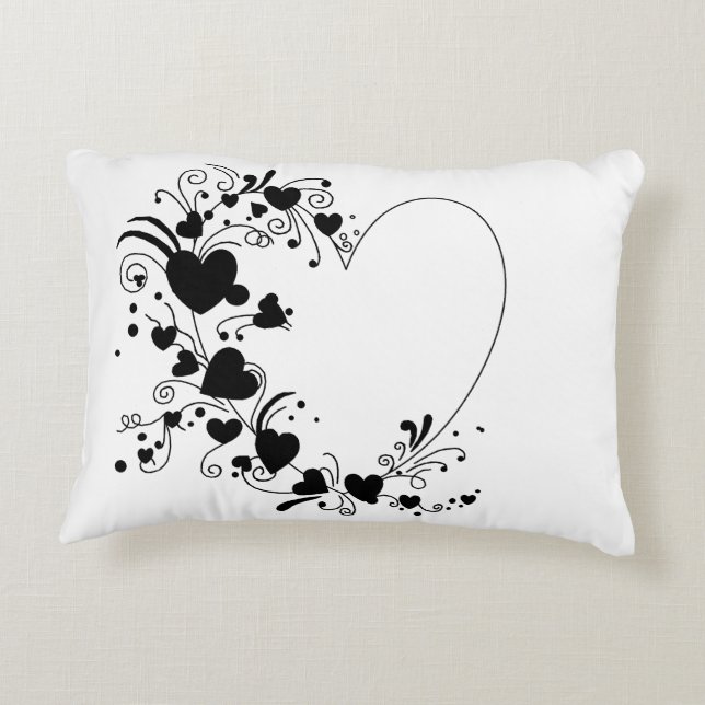 Coussins Décoratifs Noir et blanc classique (Dos)