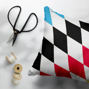 Coussins Décoratifs Noir rouge jaune Bavaria Motif Drapeau Diamant