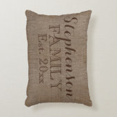Coussins Décoratifs Nom de famille Burlap Rustic (Devant(Vertical))
