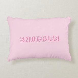 Coussins Décoratifs Nom de Personnaliser "Snuggles" Rose clair