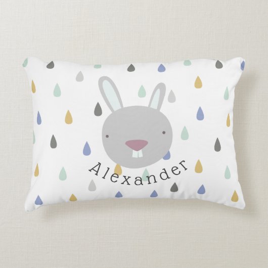 Coussins Décoratifs Nom personnalisable Cute Rabbit (Devant)