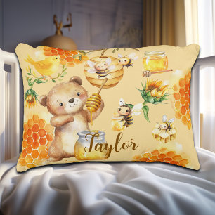 Coussins Décoratifs Nom personnalisé Miel Ours Abeilles