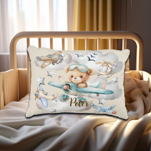 Coussins Décoratifs Nom personnalisé Pilote Ours en peluche