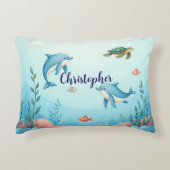 Coussins Décoratifs Nom personnalisé sous la mer (Devant)