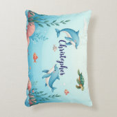 Coussins Décoratifs Nom personnalisé sous la mer (Devant(Vertical))