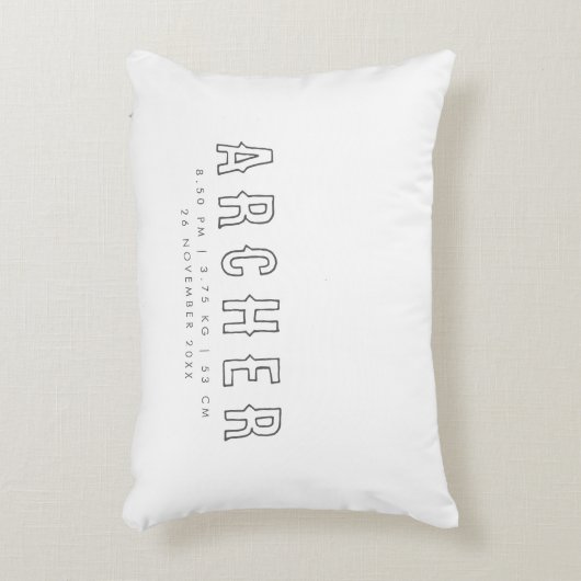 Coussins Décoratifs Nombre minimal Statistiques de naissance (Devant(Vertical))