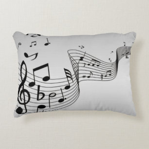 Coussins Décoratifs Notes de musique sur argent
