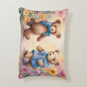 Coussins Décoratifs Nounours dans un jardin pastel (Dos(Vertical))