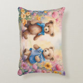 Coussins Décoratifs Nounours dans un jardin pastel (Devant(Vertical))