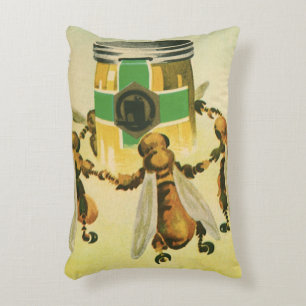 Coussins Décoratifs Nourriture vintage, Abeilles de Miel Bio Dancing J