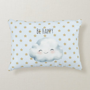 Coussins Décoratifs Nuage Étoiles Dorées Blue Be Happy