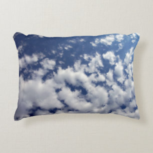 Coussins Décoratifs Nuages Puffy Sur Ciel Bleu