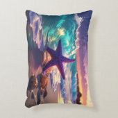 Coussins Décoratifs Ocean beach with violet starfish (Devant(Vertical))