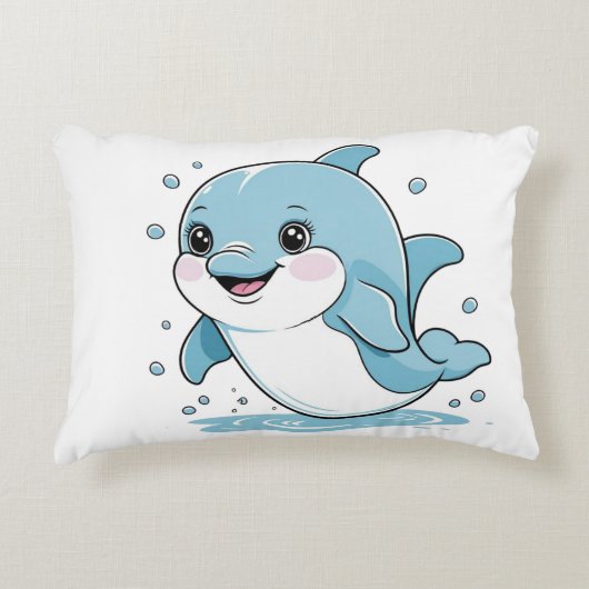 Coussins Décoratifs Ocean Friends Cute Sea Creatures Dolphin (Devant)