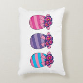 Coussins Décoratifs Oeufs de Pâques aux fleurs et au ruban (Devant(Vertical))