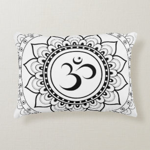 Coussins Décoratifs Ohm Mandala Om Mandala Blanc & Noir