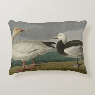 Coussins Décoratifs Oie des neiges des oiseaux d'Amérique d'Audubon