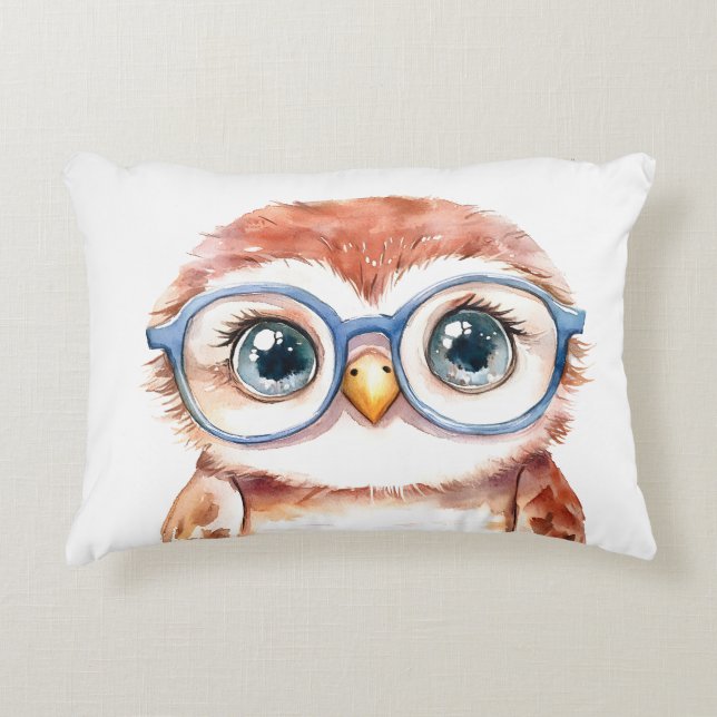 Coussins Décoratifs Oiseau Nerd geek (Devant)