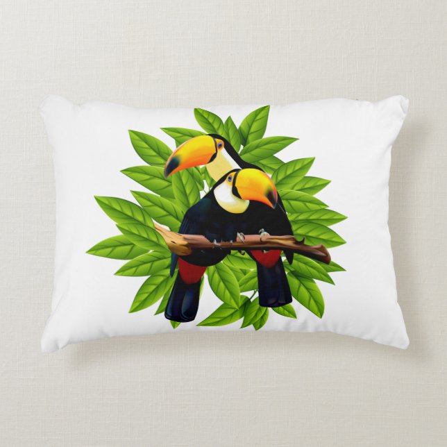 Coussins Décoratifs Oiseaux Exotiques (Devant)