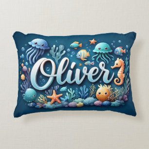 Coussins Décoratifs Oliver Nom Ocean Thème Décoratif Sea Life