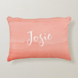 Coussins Décoratifs Ombre de corail avec nom