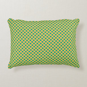 Coussins Décoratifs Or jaune avec Pois vert émeraude STaylor