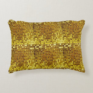 Coussins Décoratifs Or Mosaïque élégante Glam esthétique Luxe moderne