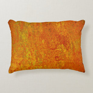 Coussins Décoratifs Orange jaune grunge fond abstrait, art, backgr