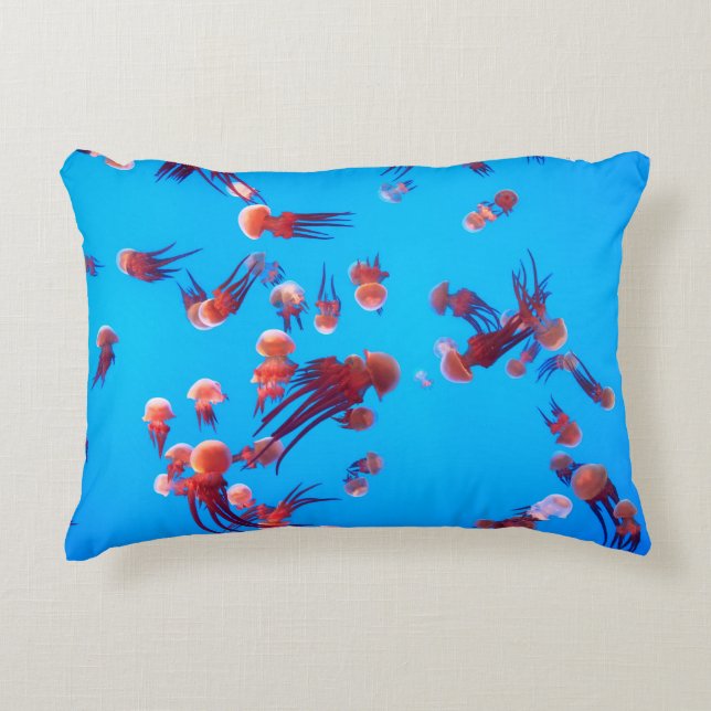 COUSSINS DÉCORATIFS ORANGE JELLY FISH (Devant)