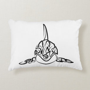 Coussins Décoratifs Orca tribale noire et blanche
