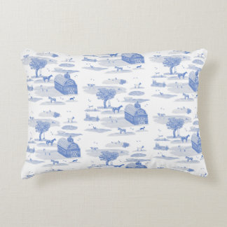Coussins Décoratifs Oreiller à accent de toile d'animaux de ferme (ble