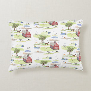 Coussins Décoratifs Oreiller à accent de toile d'animaux de ferme (Cou