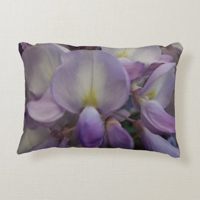 Coussins Décoratifs Oreiller à fleurs violettes (Dos)