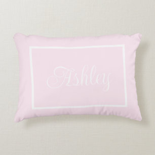 Coussins Décoratifs Oreiller à lancer rose doux monogramme