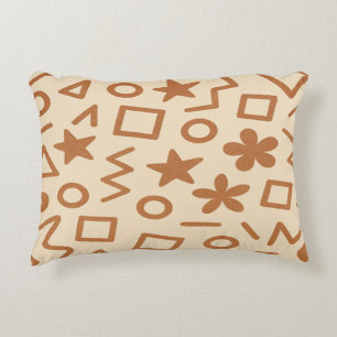 Coussins Décoratifs Oreiller accent beige et brun rougeâtre