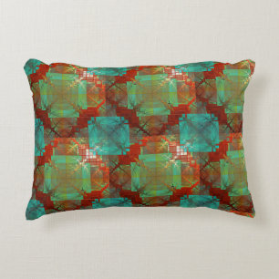 Coussins Décoratifs Oreiller accent de fusion chromatique rouge et ver