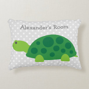 Coussins Décoratifs Oreiller accent de tortue verte mignon pour la cha
