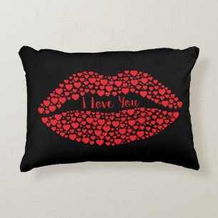 Coussins Décoratifs Oreiller accent en polyester 'Je t'aime' 16" x 12"