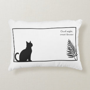 Coussins Décoratifs oreiller accent maison de chat noir