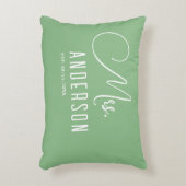 Coussins Décoratifs oreiller accent sage vert et blanc classique éléga (Devant(Vertical))