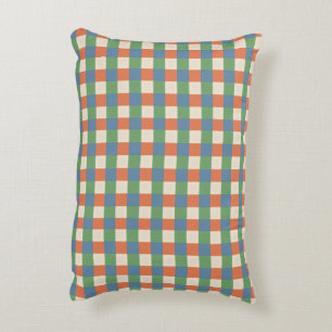 Coussins Décoratifs Oreiller accentué carreauté beige vert rouge