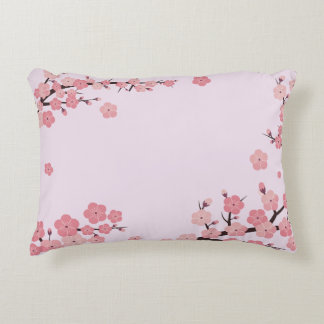 Coussins Décoratifs Oreiller accentué de fleurs de sakura épanouies