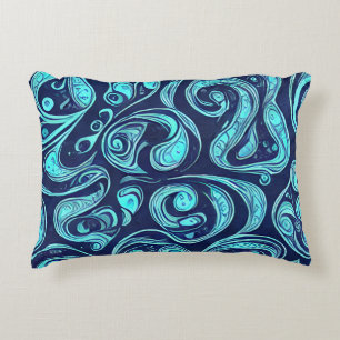 Coussins Décoratifs Oreiller accentué de nuances bleues