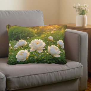 Coussins Décoratifs Oreiller accentué de pivoines blanches