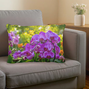Coussins Décoratifs Oreiller accentué d'orchidées violettes