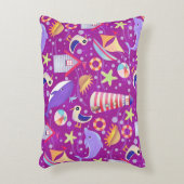 Coussins Décoratifs Oreiller accentué magenta plage amusante (Devant(Vertical))