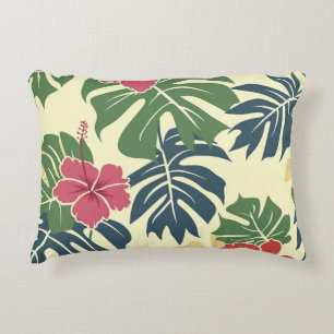 Coussins Décoratifs Oreiller accentuel floral tropical jaune